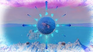 Fortnite Floating Ice Ball Polar Peak "Fortnite Ice Storm Event" (Fortnite Season 7 Event Gameplay)