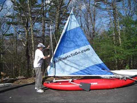 Assembly of SailboatsToGo kayak Sail Rig for Aire. Sevylor