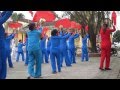 Bài tập Thái cực quạt - hướng dẫn viên Lê Thị Thái, Thị trấn Thanh Miện - Hải Dương