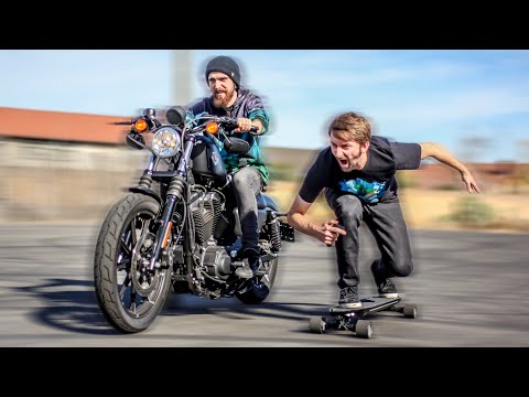 Motorcycle vs Electric Skateboard