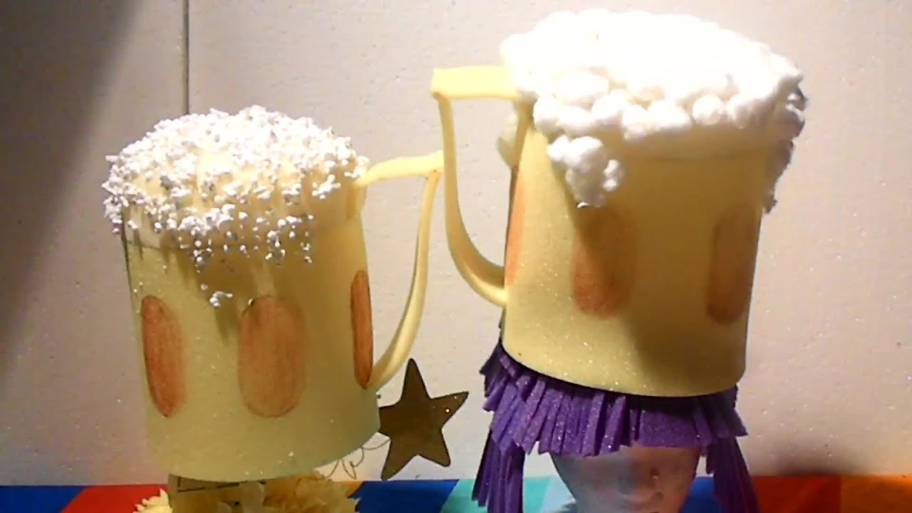 Sombrero de goma espuma con forma de jarra de Cerveza - YouTube Sombrero de goma espuma con forma de jarra de Cerveza - YouTube
