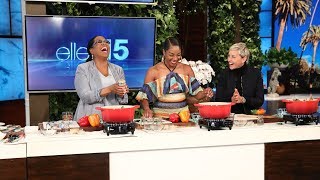 Tiffany Haddish Teaches Oprah How To Make Joyful Greens