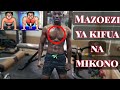 Mazoezi Ya Push Ups Kuongeza Na Kujaza Kifua Na Mikono Nyumbani / Chest Workout home