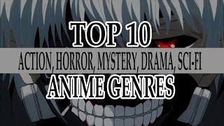 TOP 10 ACTION, HORROR, MYSTERY, DRAMA, SCI FI, SUPER POWER ANIME GENRES