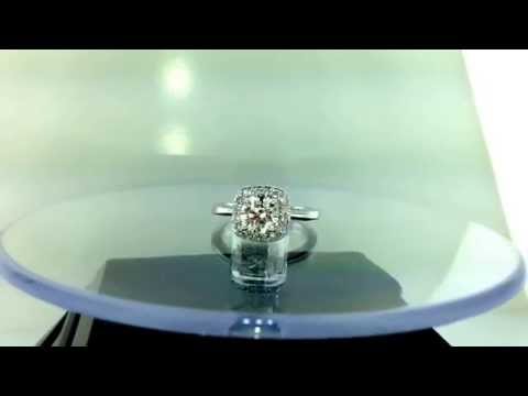 Diamond Engagement Ring 1.00 Carat 14k White Gold Handmade Certified Halo Pave Diamond Engagement Ring 1.00 Carat 14k White Gold Handmade Certified Halo Pave