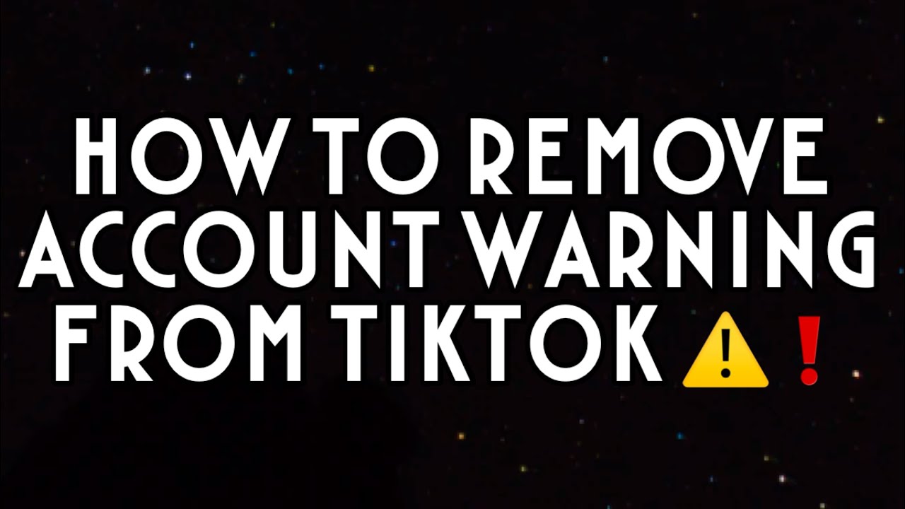 2 Ways To Remove TikTok Account Warning⚠️❗️ 2 Ways To Remove TikTok Account Warning⚠️❗️