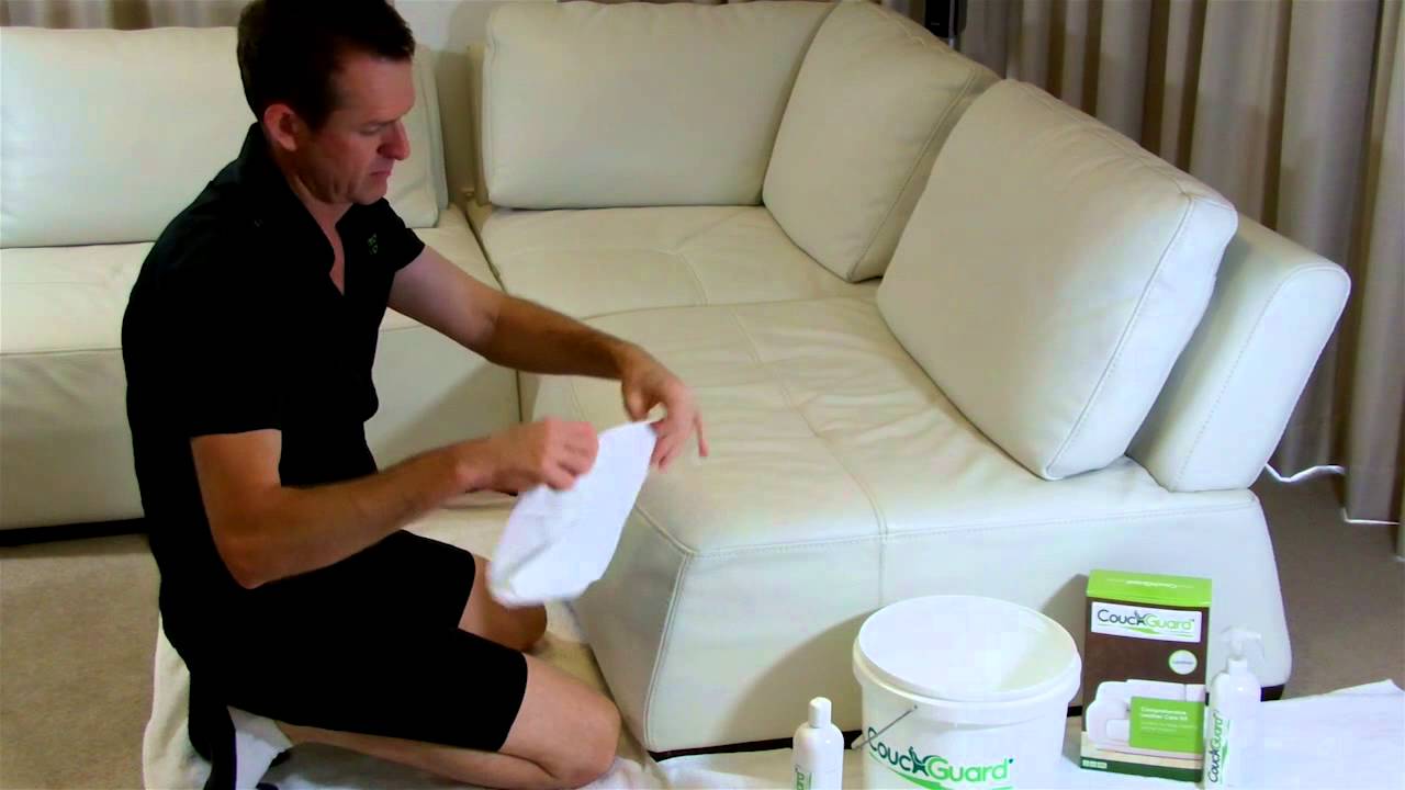 best product to clean white leather sofa