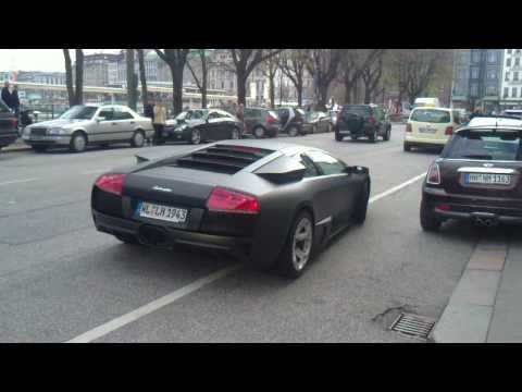 Matte Black Lamborghini Murcielago LP640 Edocompitetion Exhaust Sound vs