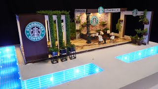 CREATIVE IDEA! How to Build A Beautiful Mini Model Starbucks Coffee At Home