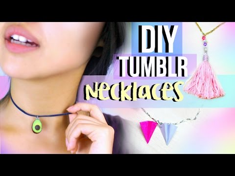 DIY Tumblr Necklaces | JENerationDIY - YouTube