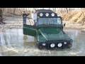Land Rover Defender 90 Offroading Stuck in Ice
