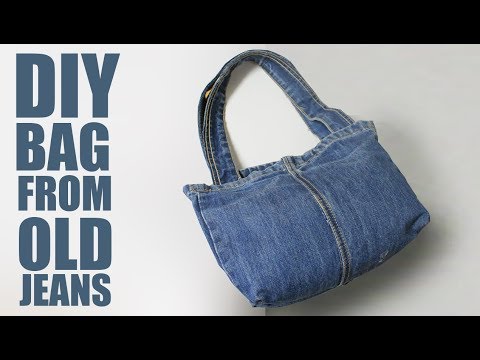 DIY Tote Bag from Jeans - Old Jeans Bag Ideas - YouTube
