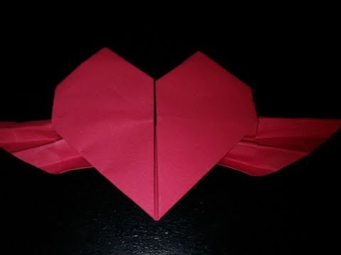 Ow websingnetcomsg origami heart with wings origami heart how to make