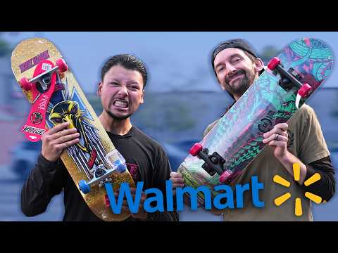 GABE VS AARON WALMART BOARDS SKATE!