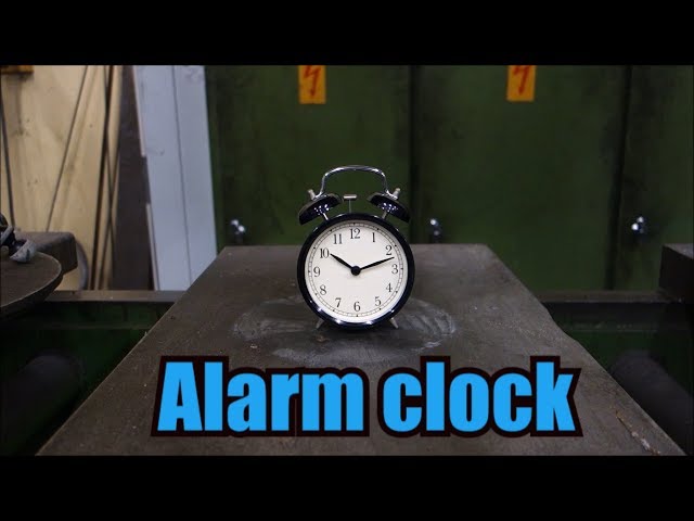 Crushing Alarm Clock With Hydraulic Press - Video