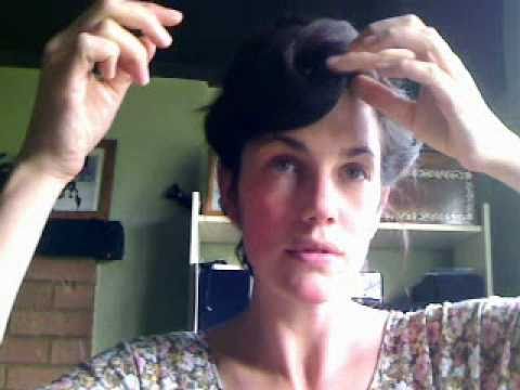 **EASY**QUICK**Retro hair style **Vintage pin curl updo simple