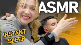 GENTLE ASMR MASSAGE By Female Barber Dila | Asmr Sleep Relief