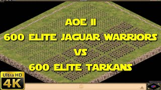 Age of Empires II - 600 Elite Jaguar Warriors vs 600 Elite Tarkans (4K)