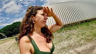 More Hot Weather In Maine. Pressure Washing The K-Span Potato Storage