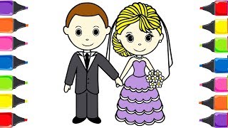 Gelin Damat Boyama Renkleri Öğreniyorum Çocuk Şarkıları