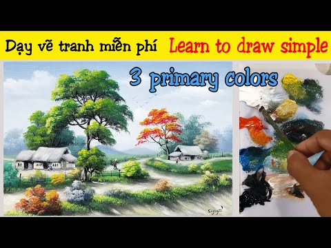 Dạy vẽ tranh phong cảnh miễn phí bài 2, video nằm trong khóa học cơ bản online cho người mới bắt đầu