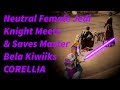 SWTOR Neutral Female Jedi Knight Meets & Saves Jedi Master Bela Kiwiiks on Corellia