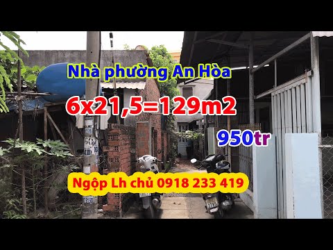 Bán nhà phường An Hòa Biên Hòa 6x21,5 giá 950tr