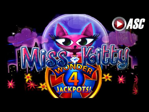 *NEW* WONDER 4 JACKPOTS™ MISS KITTY  | Aristocrat - BIG Win! Slot Machine Bonus