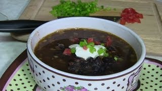 Black Bean Soup Video Recipe by Bhavna - Quick Healthy Recipes