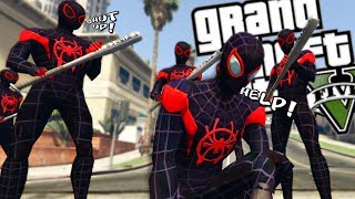 SPIDER-MAN: INTO THE SPIDER-VERSE DEALING WITH PROBLEMS MOD (GTA 5 PC Mods Gameplay)
