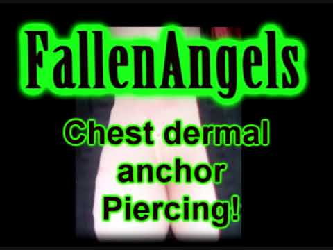 Tags:xfallenangelx666 chest dermal anchor piercing peircing punktured blood 