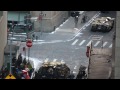 The Dark Knight Rises - Street Fight Scene on Wall St (with Tumblers) - Spoiler!!