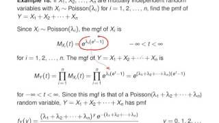 Moment generating function technique -- Example 1