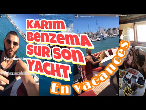 Karim Benzema en vacances sur son yacht