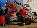 sprint car driver and crew checking power steering good fridar 2010.