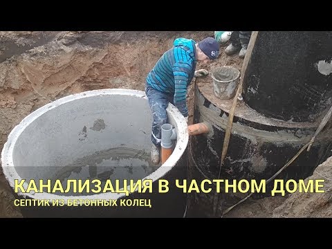 Канализация в частном доме своими руками из колец схема Канализация в частном доме своими руками из колец схема