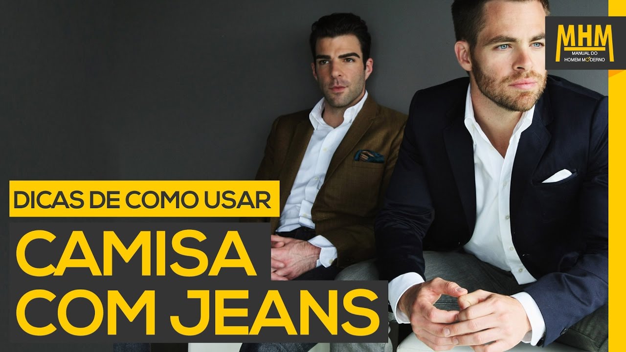 calça jeans camisa e sapato social