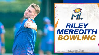 Riley Meredith In Action Mumbai Indians