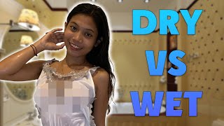Europe's Dry Vs Wet Transparent Lingerie Try On Haul | See Through Clothes 2024