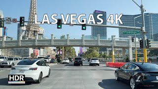 Driving Las Vegas 4K Hdr - The Strip To The Hoover Dam - Usa