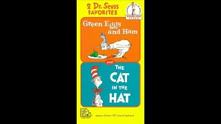 2 Dr  Seuss Favorites: Green Eggs and Ham and The Cat in the Hat (1994) VHS