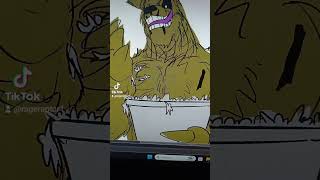 Fnaf Springtrap Goes Sees The Fnaf Movie With His Small Raptor