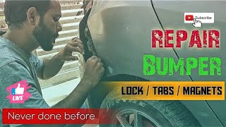 Fix CAR BUMPER with MAGNETS instantly👇 Building MAGNETIC Slot Tab 👍Magnet Lock 👇Repair broken Bumper