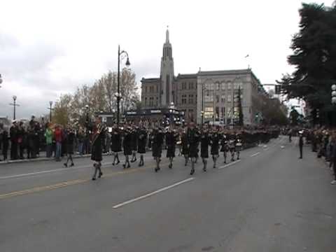Remembrance day parade Victoria BC Canada Nov 11 2010 Parade to Cenotaph