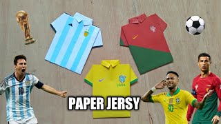 How To Make Football Worldcup Jersy Using Paperbrazil, Portugal, Argentina Jerseyorigami Craft...