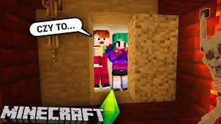 MINECRAFT SIMS #09 - Co jest za TAJNYMI DRZWIAMI W PIWNICY?