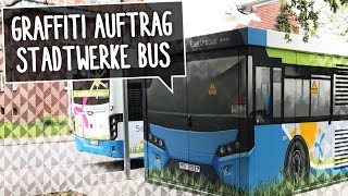 GRAFFITI AUFTRAG | Aus Trafostation wird Bus!!!