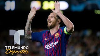 El hat-trick histórico de Messi en Champions | UEFA Champions League | Telemundo Deportes