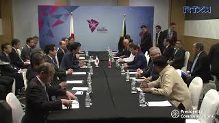 President Duterte holds bilateral meeting with Japan PM Shinzo Abe