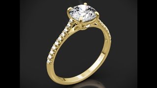Vatche 1515 Inara Pave Diamond Engagement Ring In Yellow D